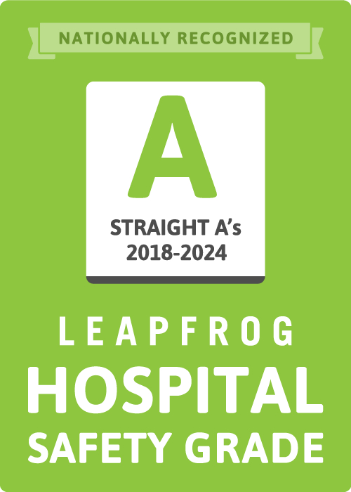 Leapfrog Hospital Safety Grade Straight A's 2018 to 2024